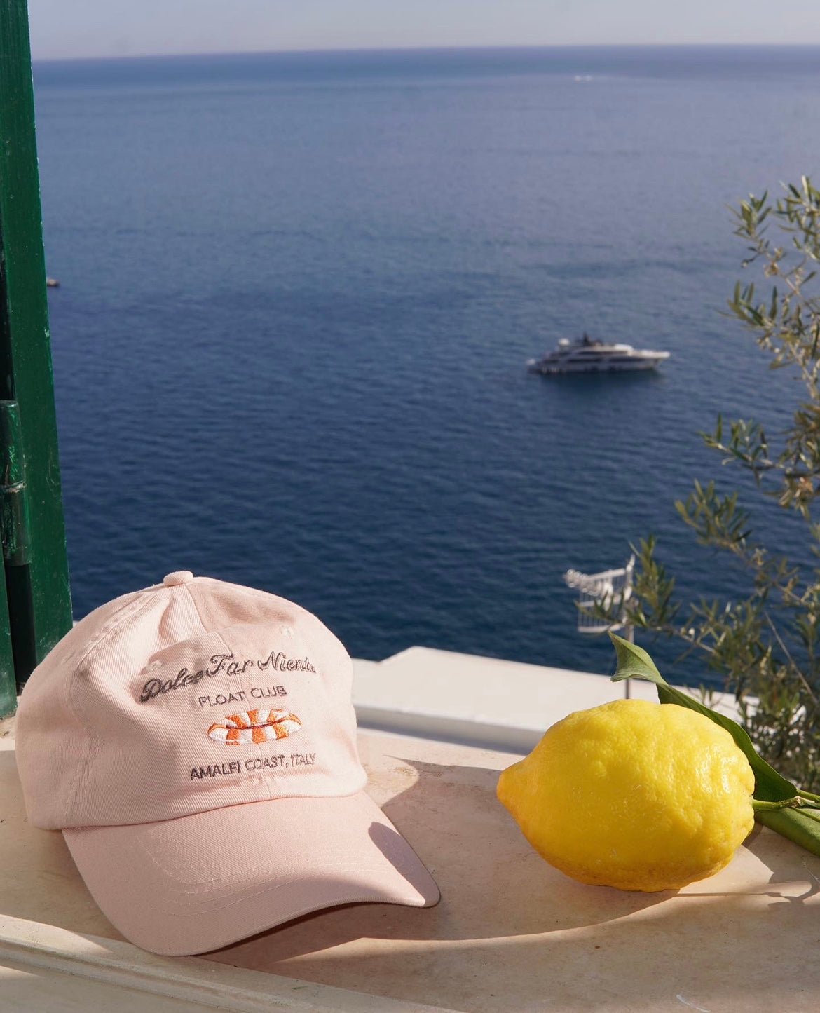 Amalfi Coast ball cap, Positano dad cap, pink women baseball cap. Dolce Far Niente, Light pink hat Italy, satin interior lining ball cap, baseball hat, cute baseball hat,