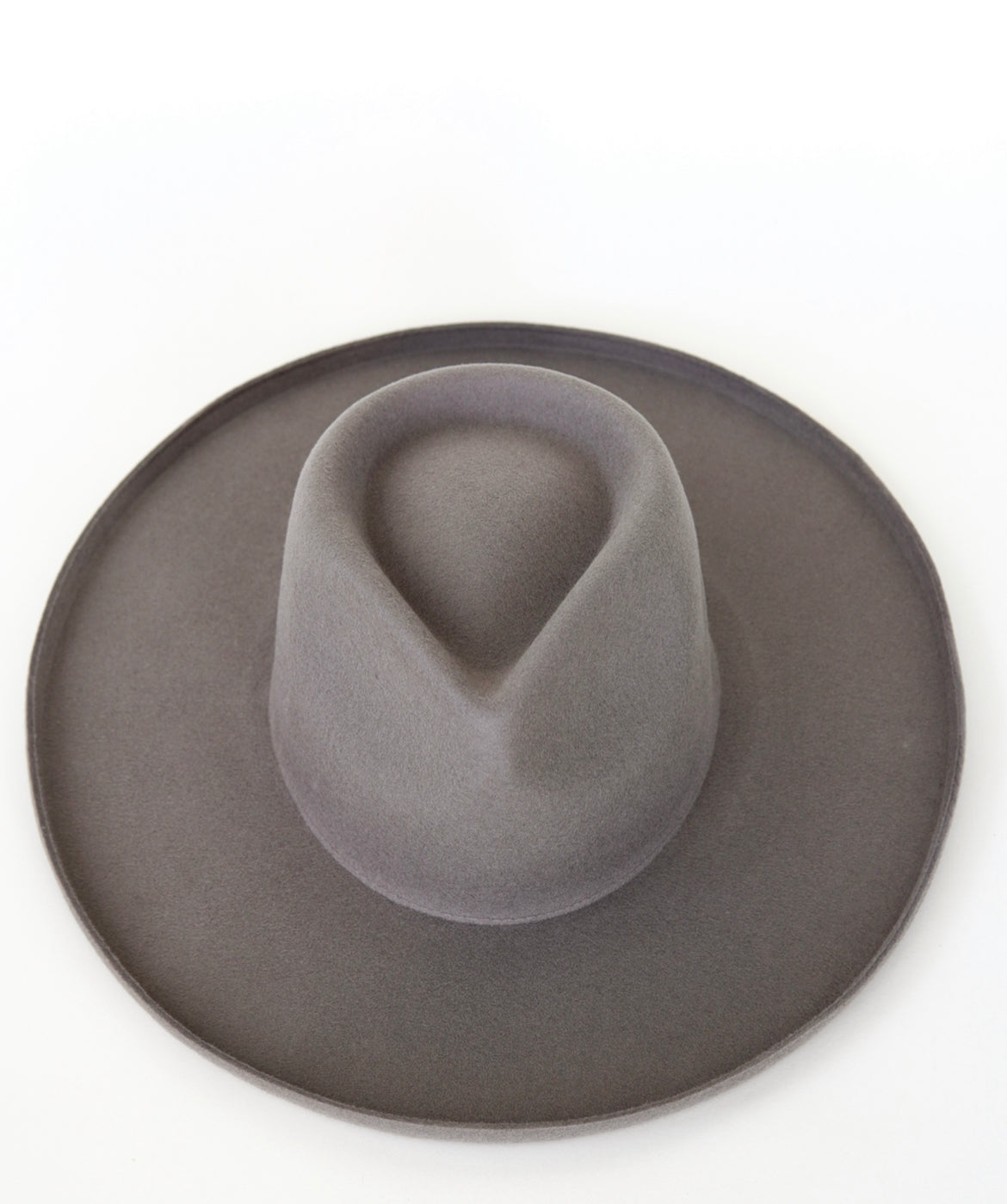 Silver - Wide Pencil Brim Wool Hat