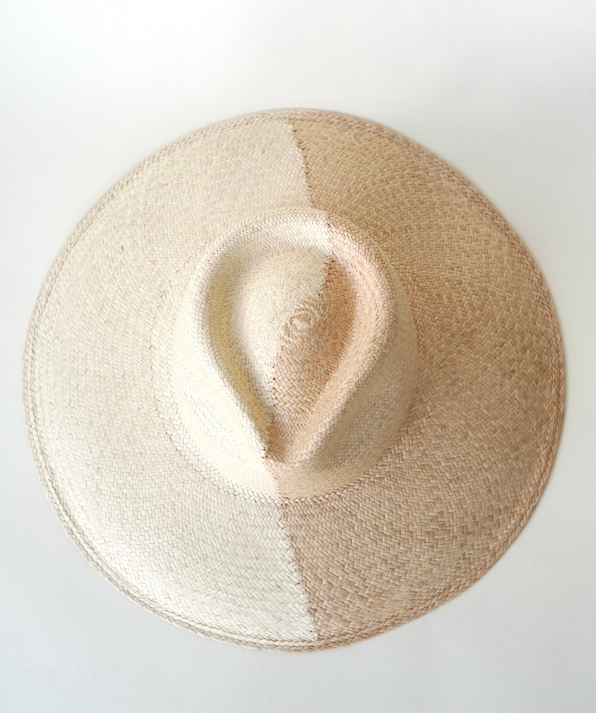 Panama hat, two toned sun hat, bi color straw hat
