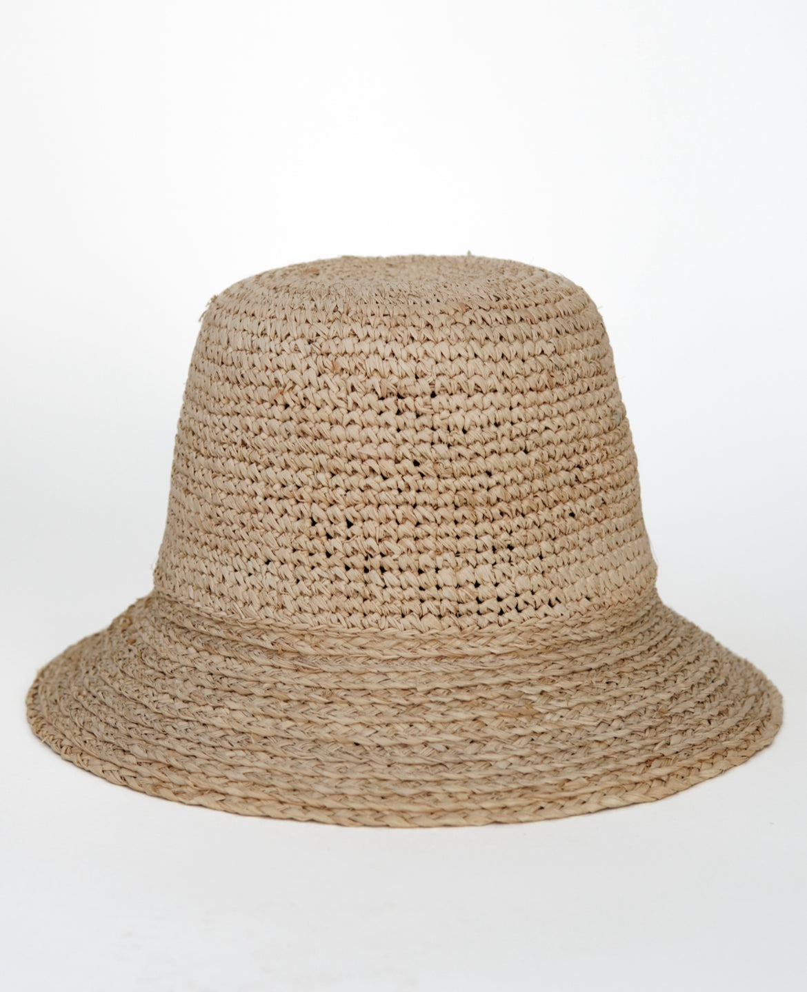 packable straw raffia bucket hat