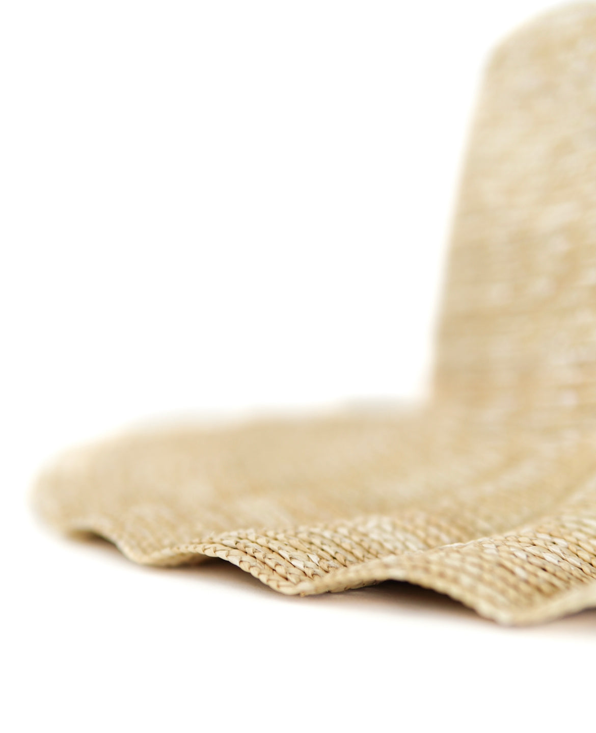 wavy wide brim sun hat, scalloped straw hat