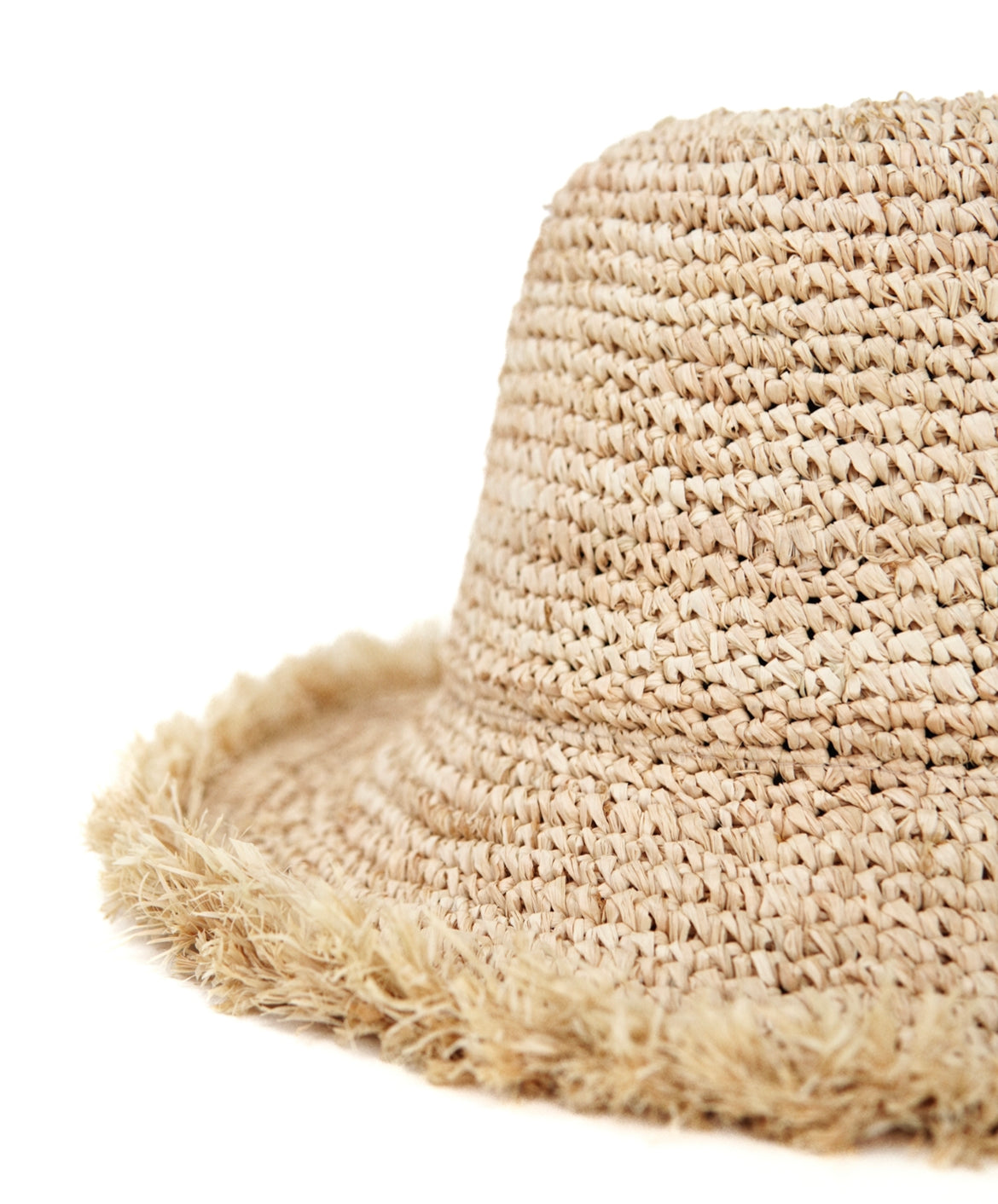 Raffia bucket hat, packable hat