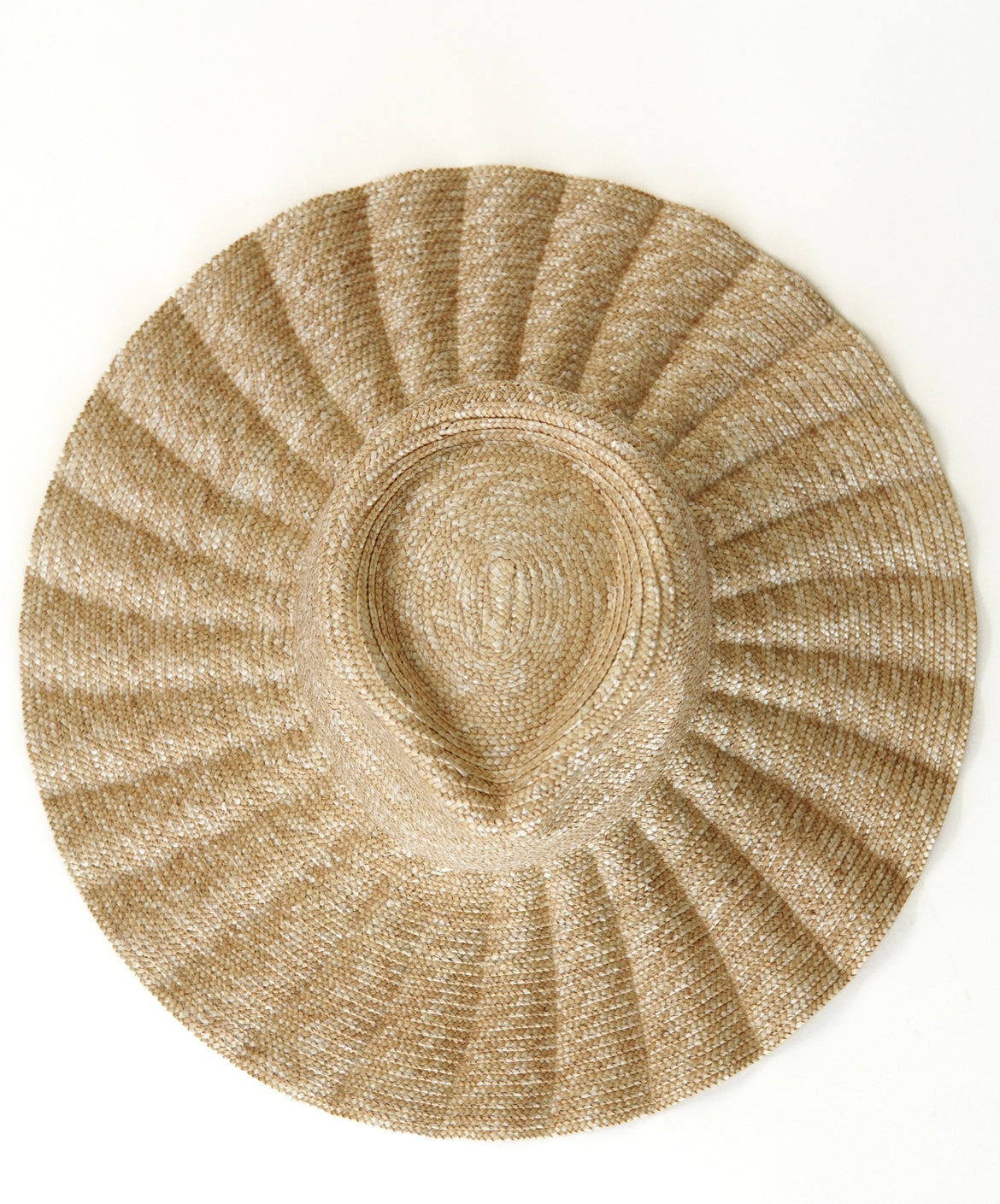 wavy wide brim sun hat, scalloped straw hat