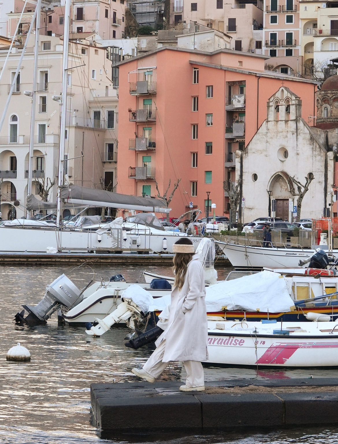 Après ski hats and headwear, reversible fleece headband. Cream knit apres headband. Tan and cream fur headband. Ski outfit hat / beanie, European ski outfit