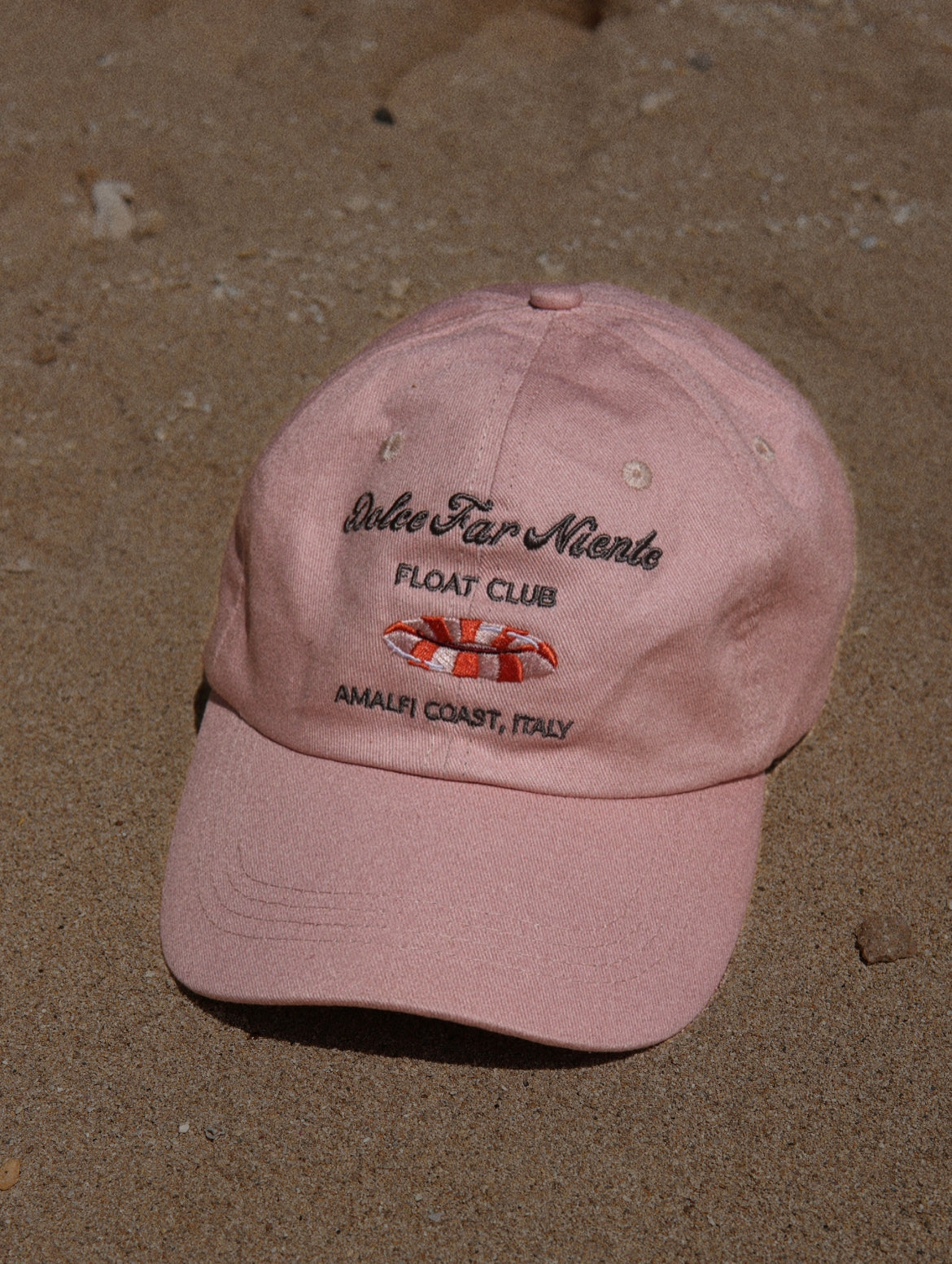 amalfi coast souvenir, Amalfi Coast ball cap, Positano dad cap, pink women baseball cap. Dolce Far Niente, Light pink hat Italy, satin interior lining ball cap, baseball hat, cute baseball hat,