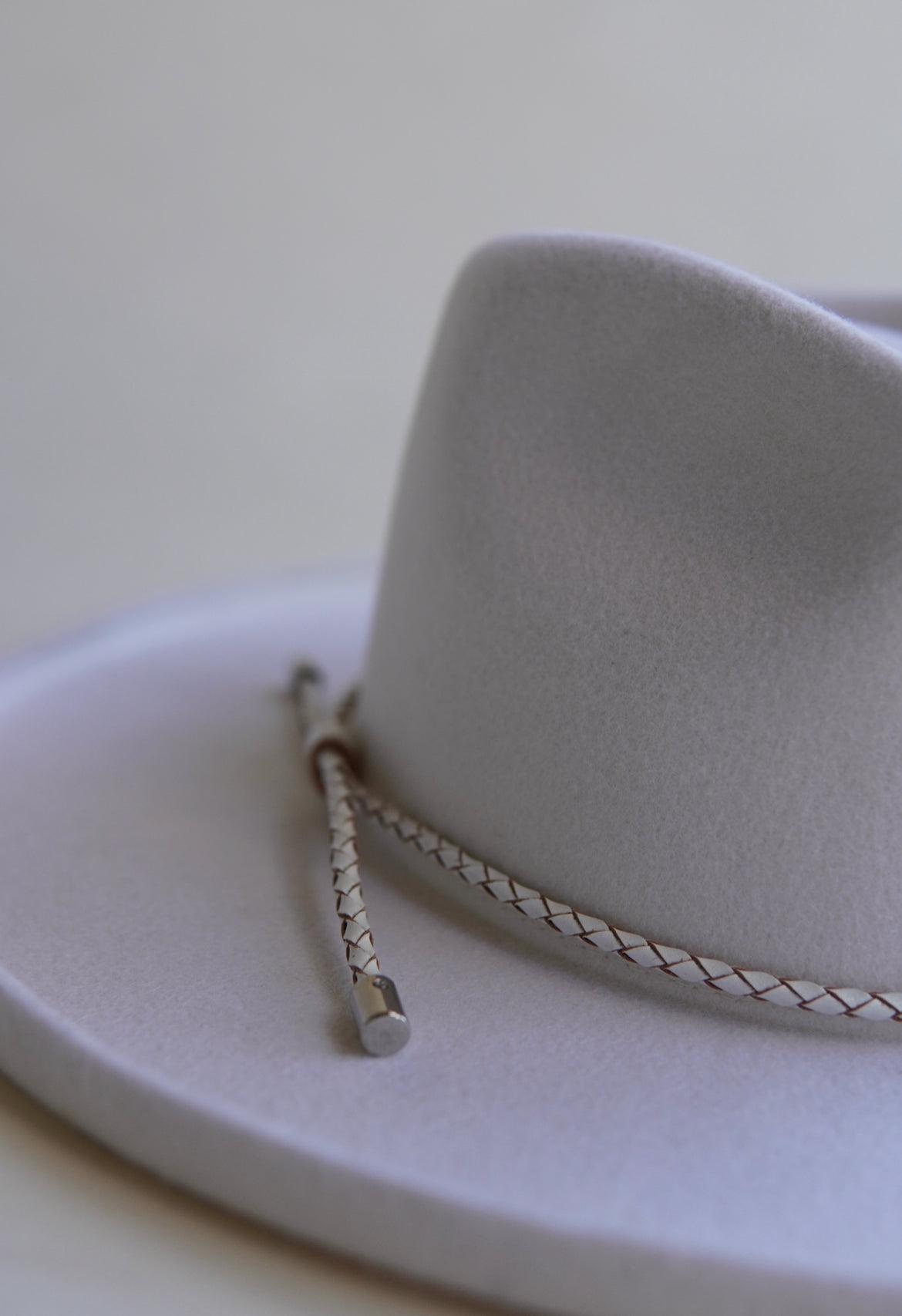 Augustine hat band - braided leather hat band, hat accessory