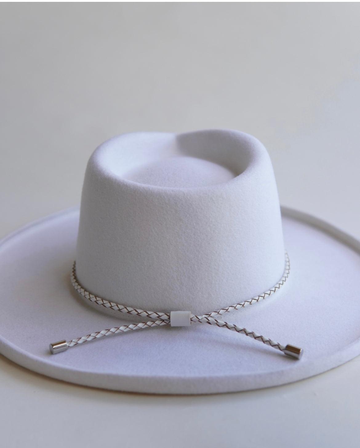 cowboy hat band Augustine hat band - braided leather hat band, hat accessory