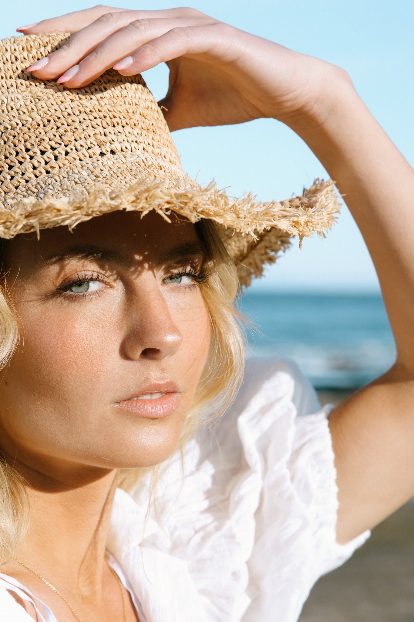 Raffia bucket hat