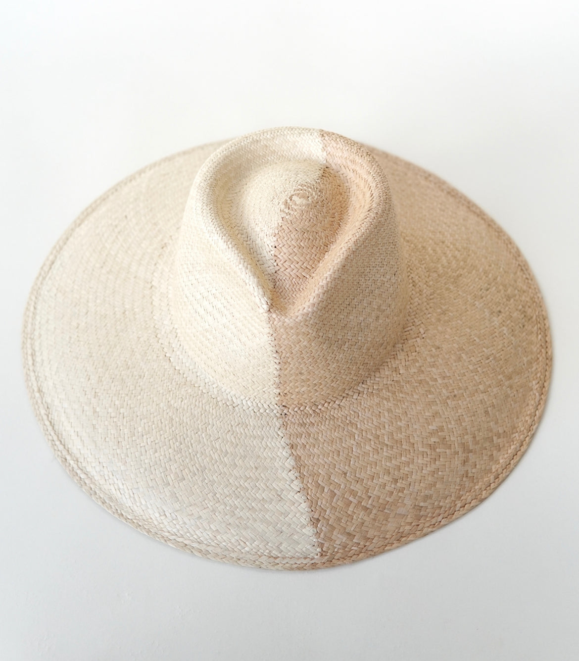 Panama hat, two toned sun hat, bi color straw hat