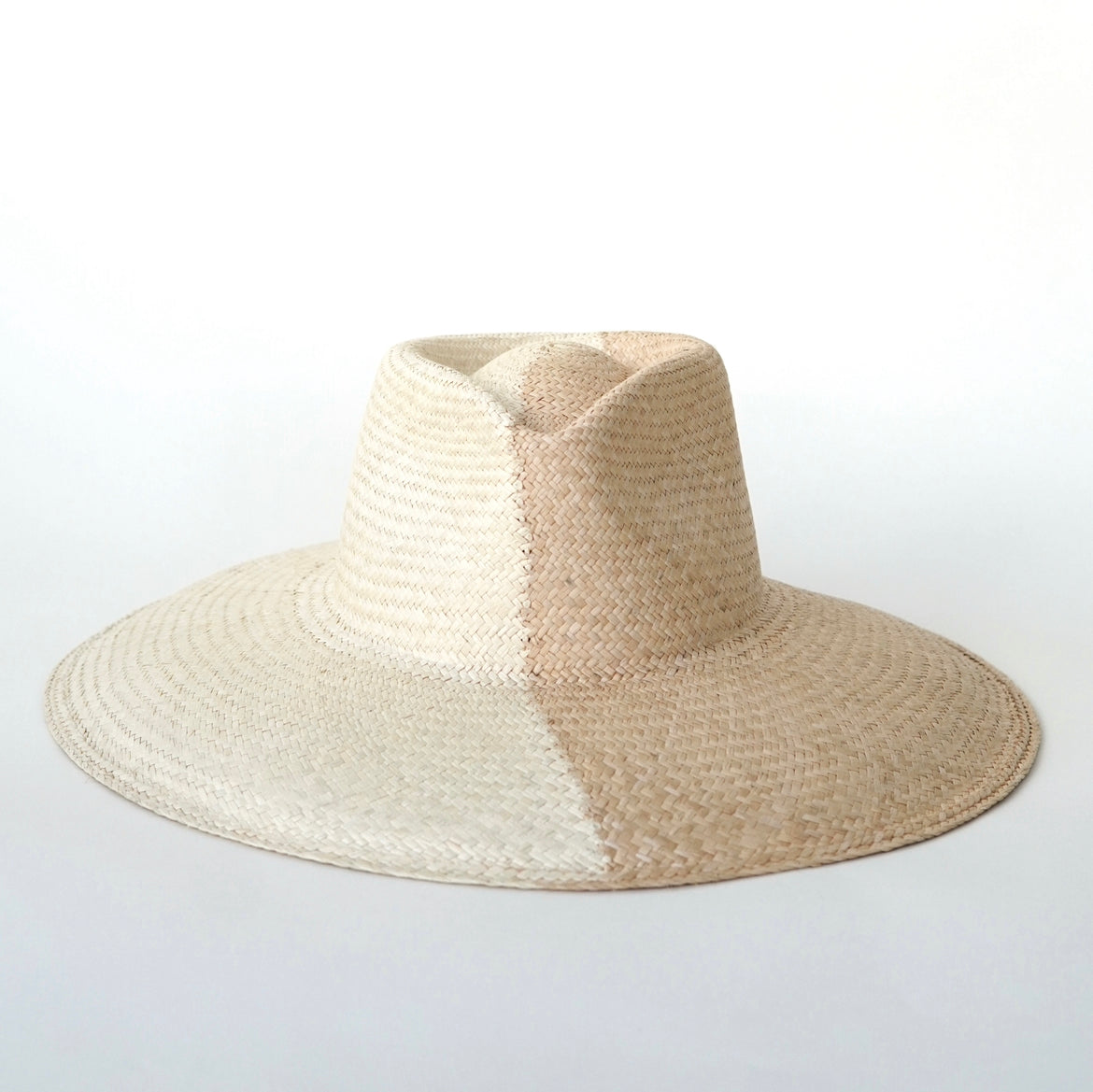 Panama hat, two toned sun hat, bi color straw hat
