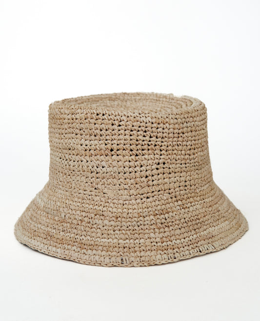 hand woven raffia bucket hat, sun hat