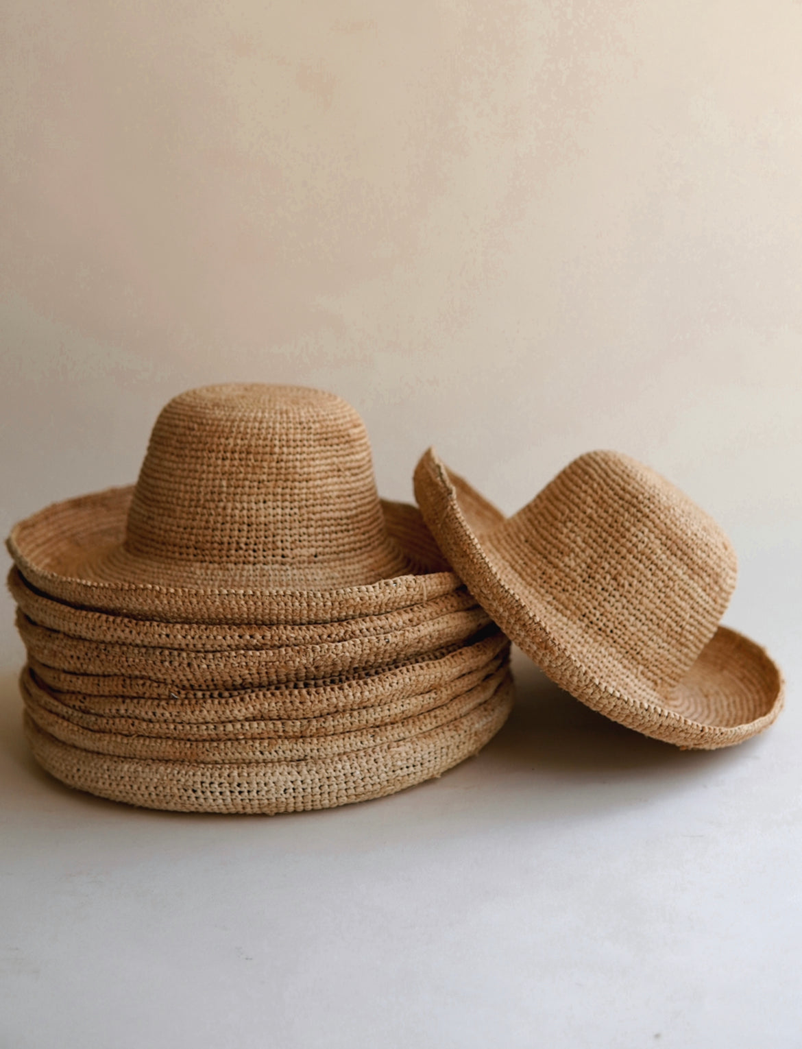 packable straw raffia bucket hat, sun hat, beach headwear 